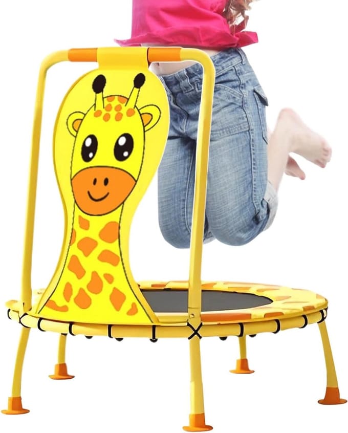 Kindertrampoline - Springapparaat - Actief Spelen - Giraf Print - 100 cm - Meerkleurig