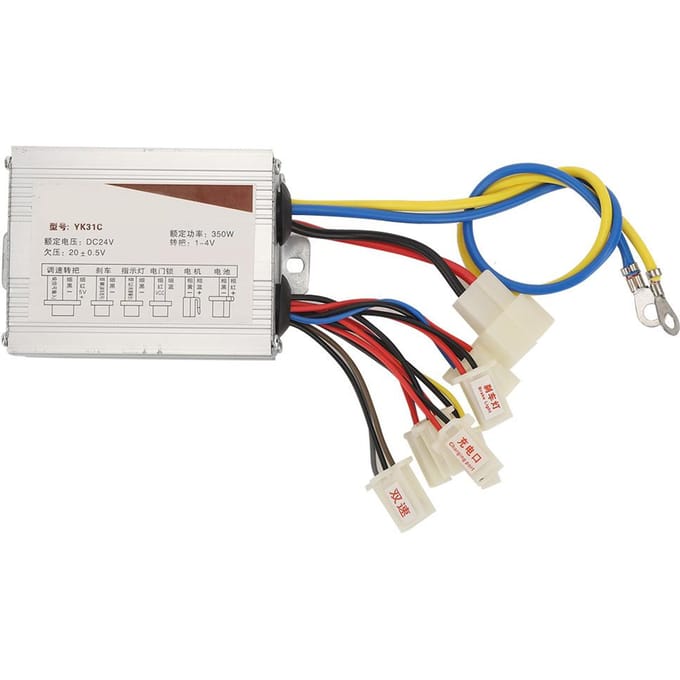 YK31C 24V 350W Motor Borstel Controller Accessoire voor Elektrische Fiets Scooter white