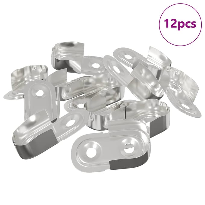 vidaXL - Kledingroedeinde - 12 - st - Wit - Zink - 40 - x - 18 - x - 10 - mm - IJzer
