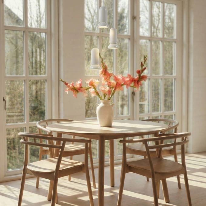 Lindby - hanglamp - 3lichts - Keramiek - H: 21.5 cm - GU10 - crème