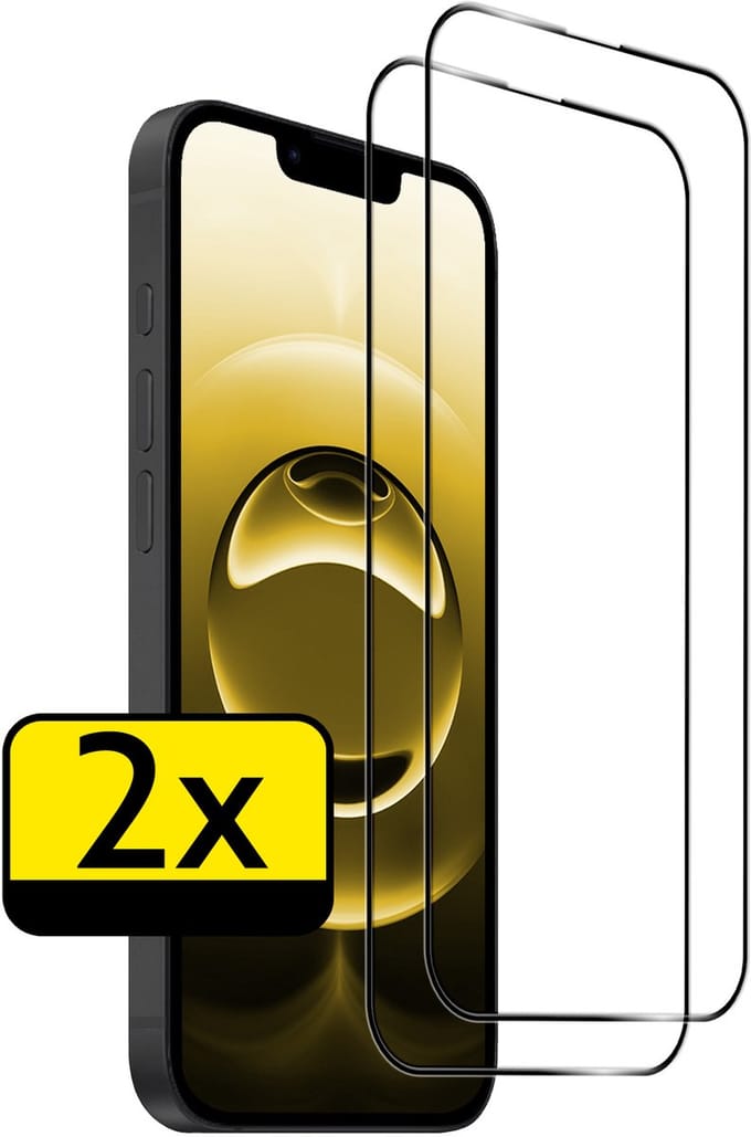 Screenprotector - Geschikt voor Apple iPhone 16e - 2 Stuks - Full Cover - Beschermglas - Gehard Glas - Tempered Glass - Screen Protector