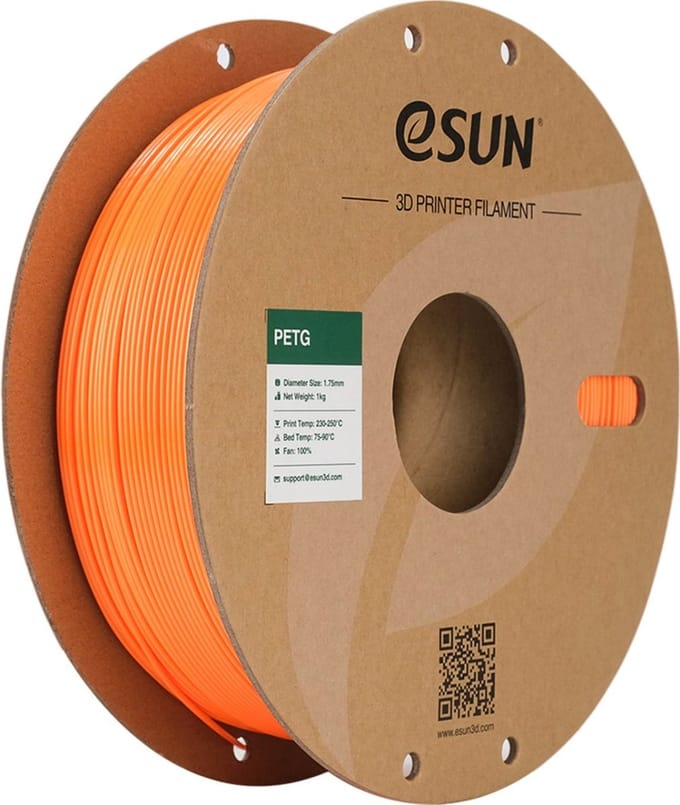 eSun PETG Massief oranje / Solid orange 1 kg - 1.75mm - 3D printer filament