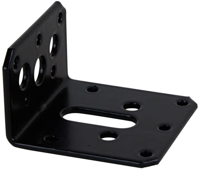 Hoekanker Vlak - 40 x 60 x 60 x 2.5 mm - Zwart