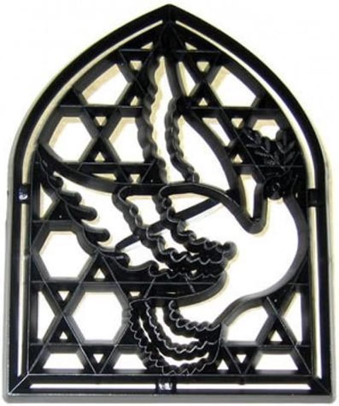 Patchwork Cutter Dove of Peace - Duif met kerkraam uitsteekset