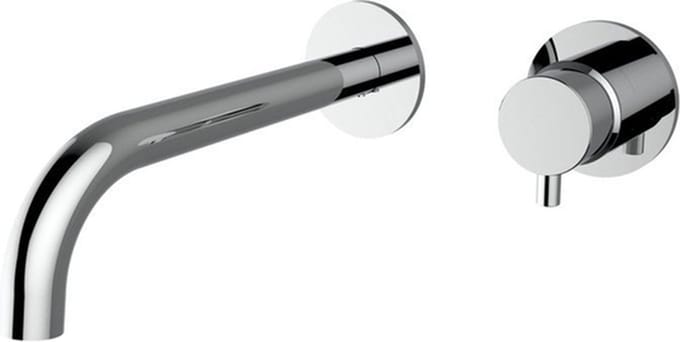 Plieger Napoli inbouw wandkraan 1 hendel met uitloop 23.8cm cold start chroom