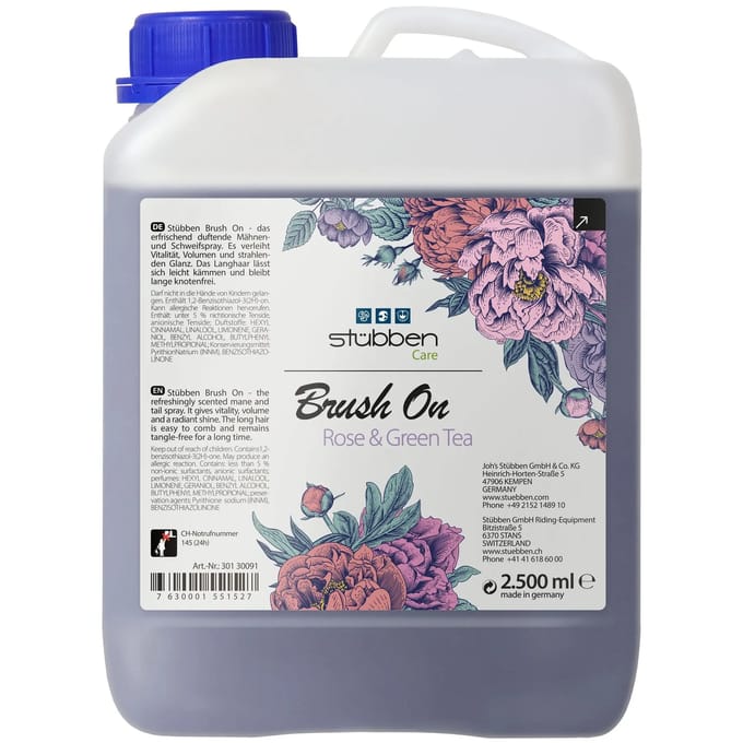 Rozen- en groene thee ontwarringsspray voor paarden Stübben Brush on
