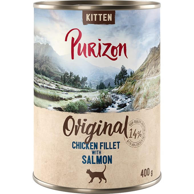 6x400g Purizon Original Kipfilet met Zalm Kitten Natvoer