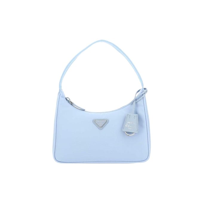Prada Re-Edition 2000 Sac Hobo en Nylon Sacs pour Femme Bleu 1NE515_RDH0_F0076 Basic Set (Bag+Dust Bag) white
