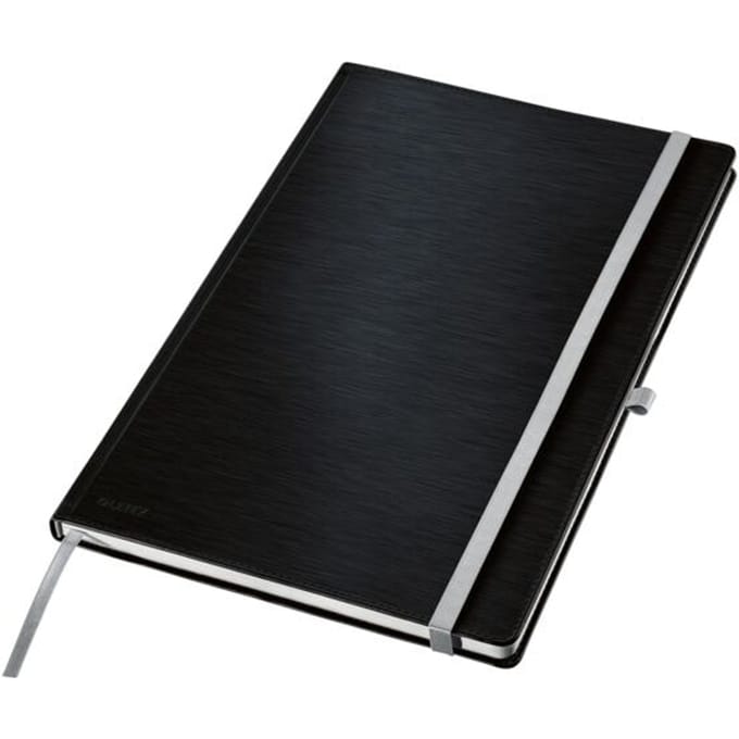 Leitz Style Notitieboek A4 Geruit - met Hardcover - 100 Grams Papier - Satijn Zwart