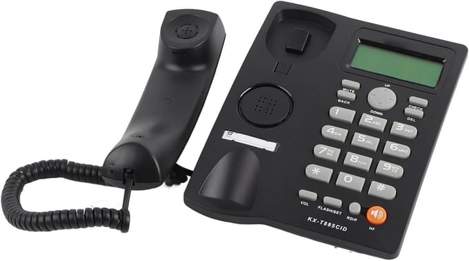 Vaste Telefoon - Bedrade Telefoon - Thuis Kantoor - Heldere Geluidskwaliteit - Dubbele Interface - Zwart