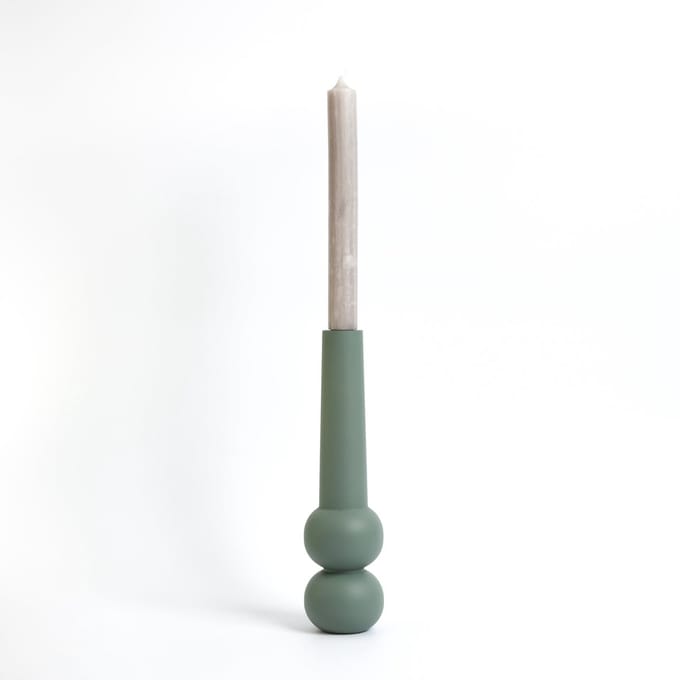 Candleholder cone high - Green