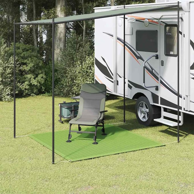vidaXL - Tenttapijt - 200x200 - cm - HDPE - lichtgroen