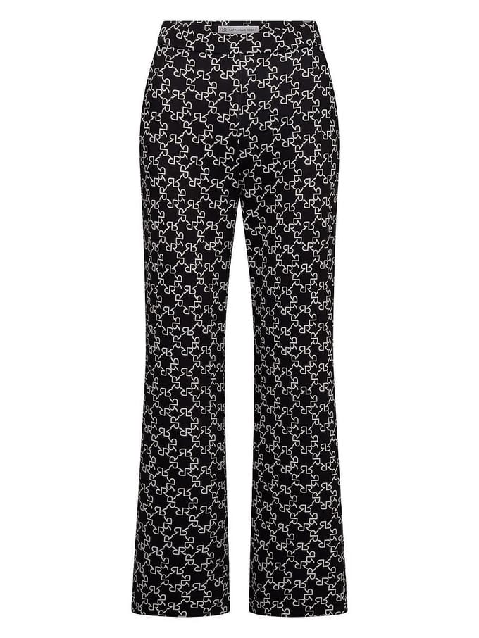 Enkellange Wide Fit jersey broek Van Raffaello Rossi zwart