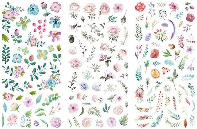 New Age Devi - Washi stickers - Bloem - Bullet journal - Kawaii Stickers Bullet journal accesoires