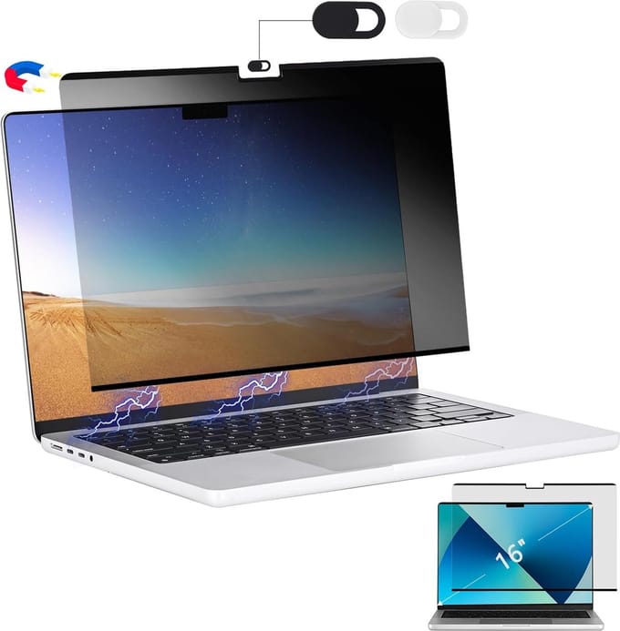 Lexium Privacyscherm laptop - 16 inch Privacy scherm laptop - Privacy screenprotector laptop - Screenfilter laptop