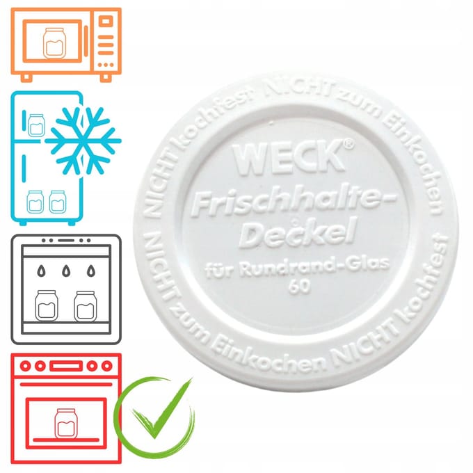 WECK Kunststof Deksel voor Potten 60mm - 1 Stuk