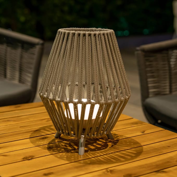 Newgarden Conta LED tafellamp taupe 32cm