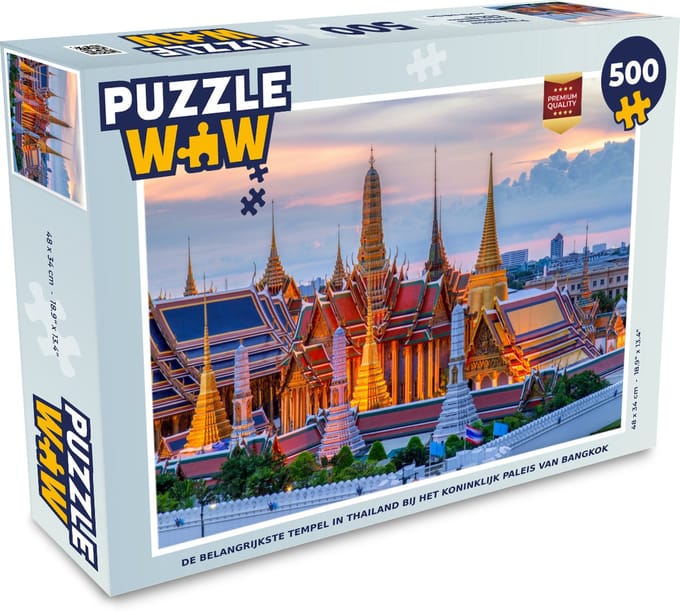 Puzzel Paleis - Thailand - Oranje - Legpuzzel - Puzzel 500 stukjes