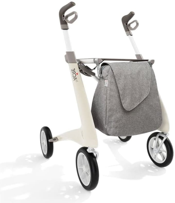 Rollator ByAcre Carbon Ultralight Standaard | De meest lichte rollator ter wereld | Creme - 4.8 kg