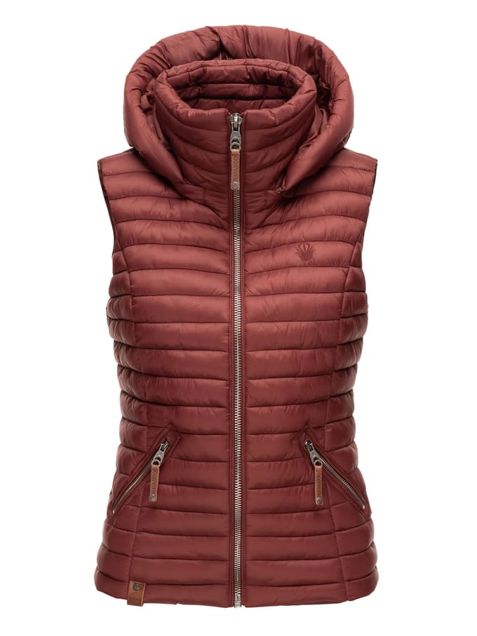 Navahoo Dames Gewatteerde Bodywarmer Shadaa – Lichte Weste met Afneembare Capuchon