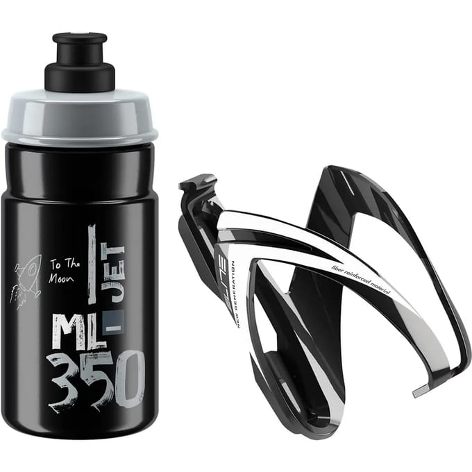 Elite Jet/ceo + Cage Kit Bidon Zwart