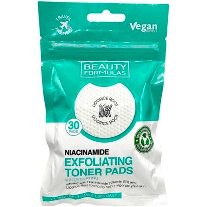 Beauty Formulas Niacinamide Exfoliating Toner Pads 30 st