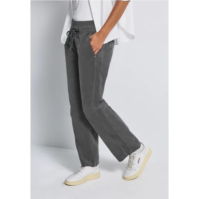 Gewassen look corduroy broek