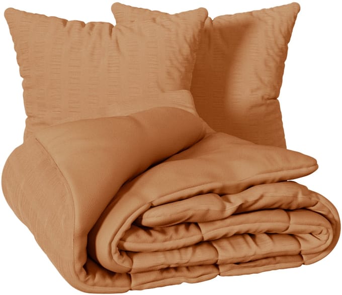 Atmosphera Beddengoed set - Dbo 240x220cm + set kussenslopen - Terracotta