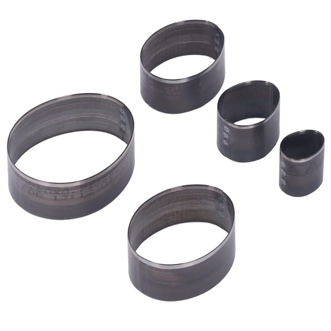 5 STuks Leer Stansmes Ei Vorm Ovaal 20‑60mm Pons Stansset 5 Verschillende Maten Koolstofstaal black