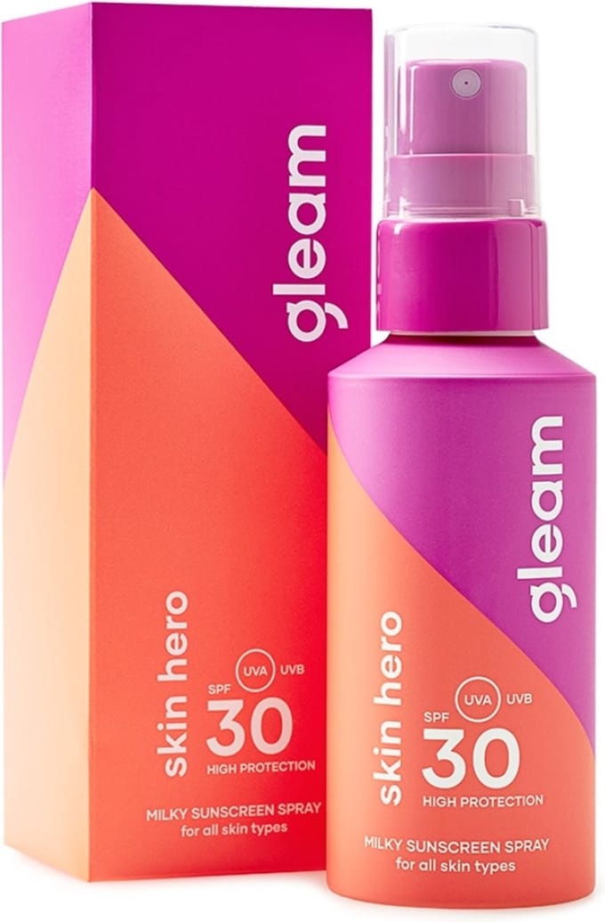 Gleam - Milky Sunscreen Spray SPF 30 Skin Hero