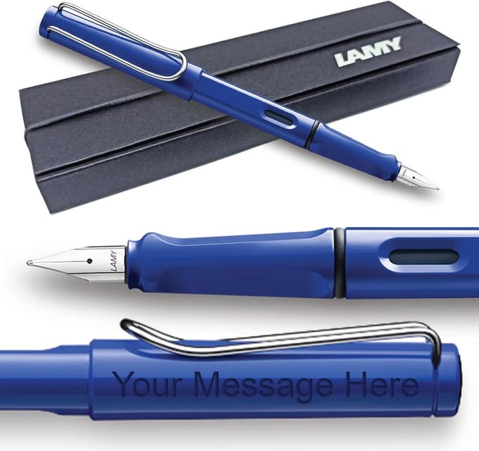 Vulpen - Schrijfinstrument - Dagelijks Schrijven - Gravering Mogelijk - Fine Nib - Blauw