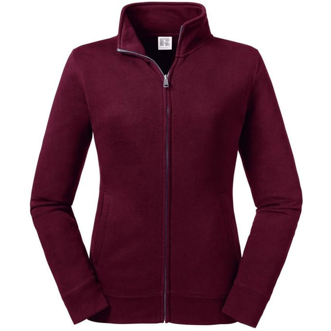 Russell Dames/dames Authentieke Sweat Jacket (Bourgondië)