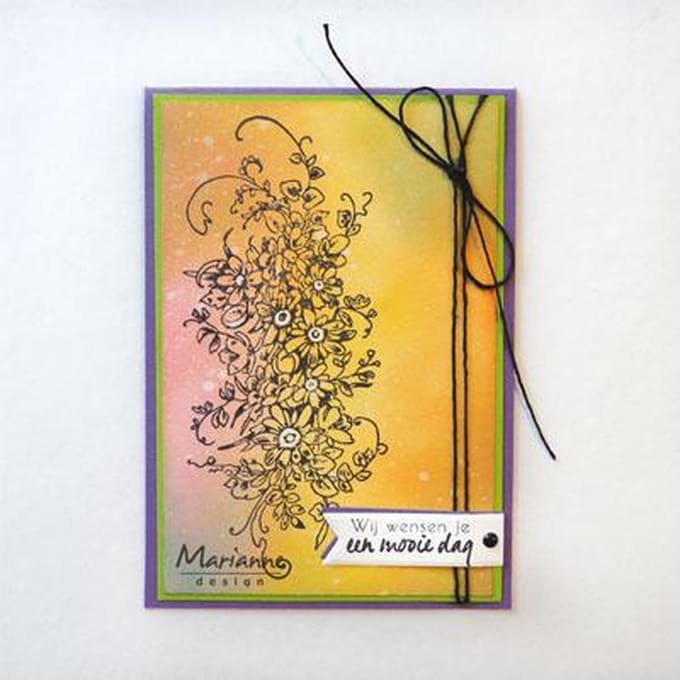 Stempel - Clear stamps - Marianne Design - Tiny's border bouquet - TC0872