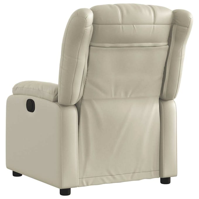 vidaXL - Fauteuil - verstelbaar - kunstleer - crèmekleurig
