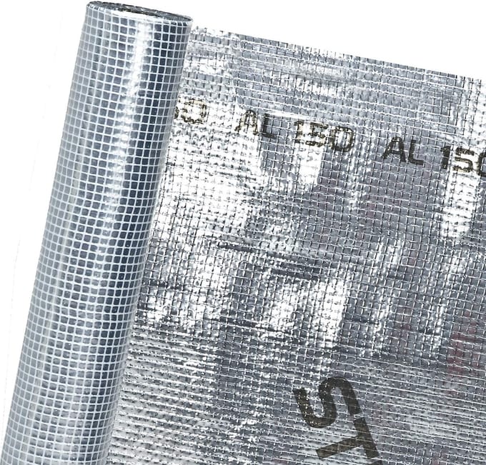 Dampremmende Dakfolie Aluminium gecoat voor Isolatie en Constructie (per meter)