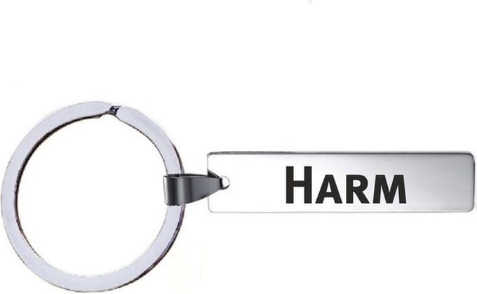Sleutelhanger Met Naam - Harm - RVS