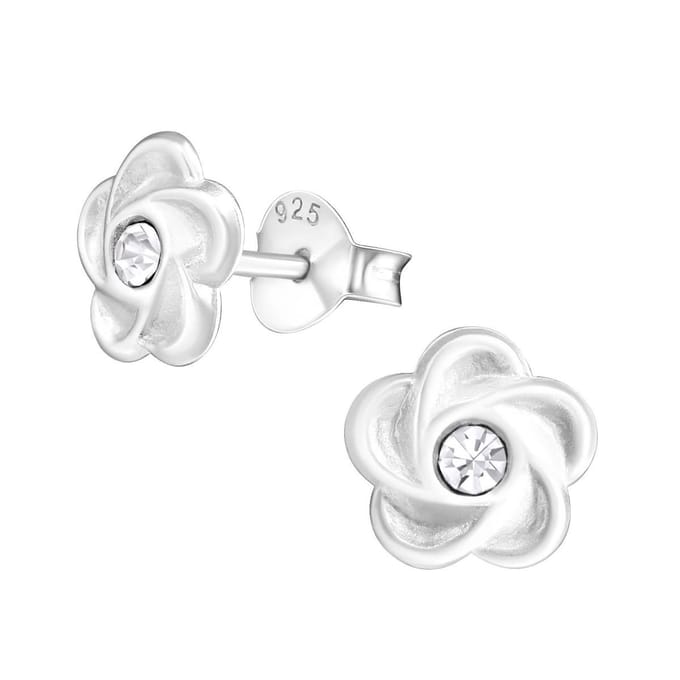 Amanto Kids Oorbellen Freya - 925 Zilver E-Coating - Bloem - ∅7mm