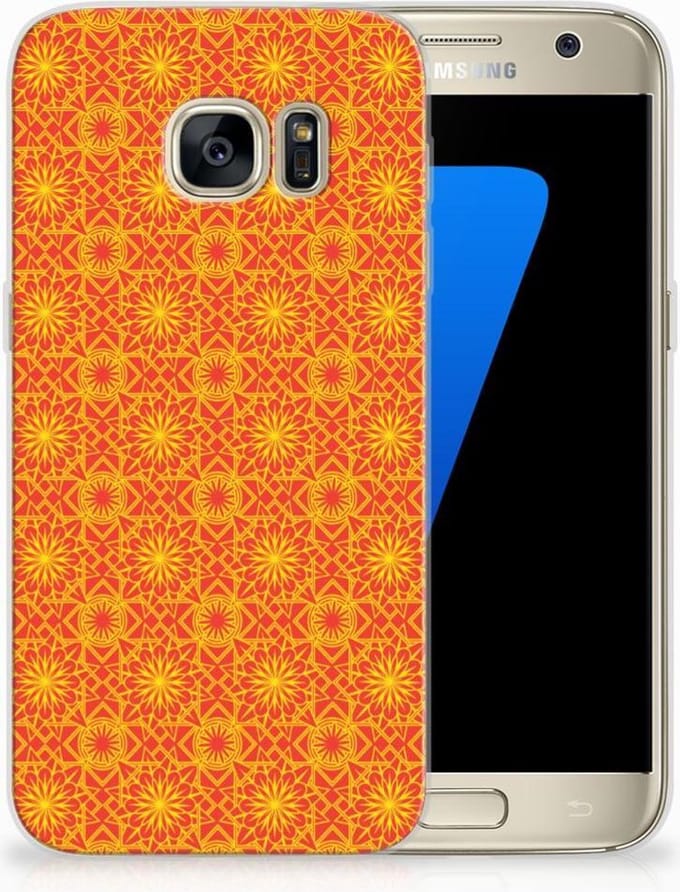 Samsung Galaxy S7 TPU bumper Batik Oranje