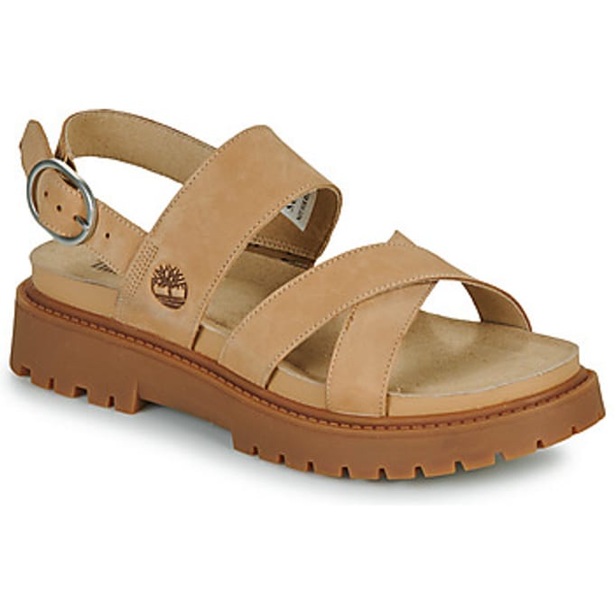Timberland Clairemont Way Cross Strap Sandalen Beige EU 36 Vrouw