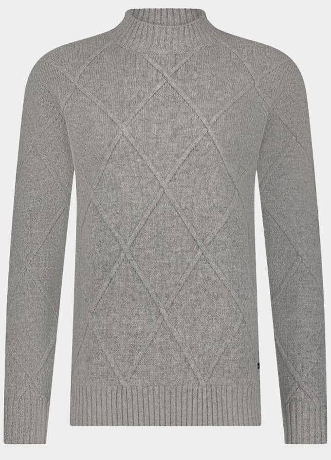Born With Appetite Coltrui Grijs Ivar Pull Mockneck BWA25305IV44/920 light grey