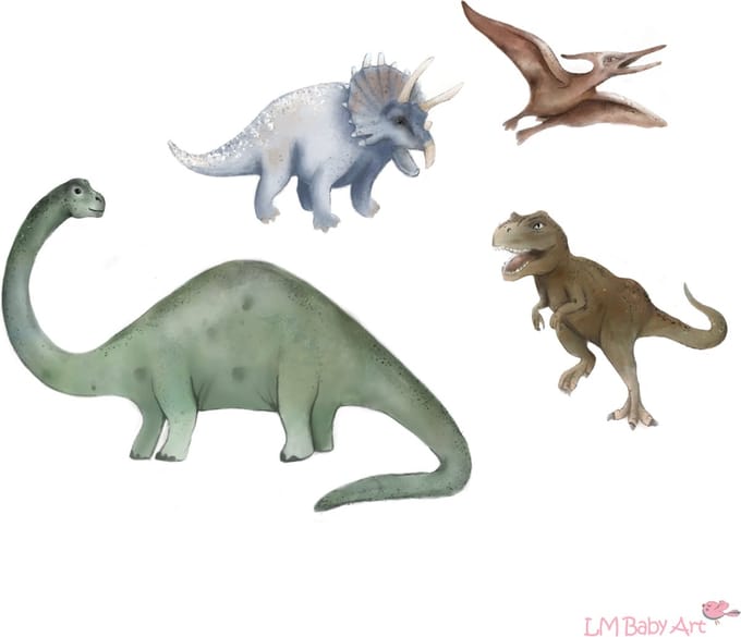 Dinosaurus muursticker set