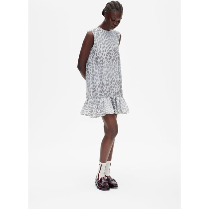 Baum und Pferdgarten Agnese Dress Grey Office Leopard Größe: 36 | Minikleider Outlet | Damen | Grau