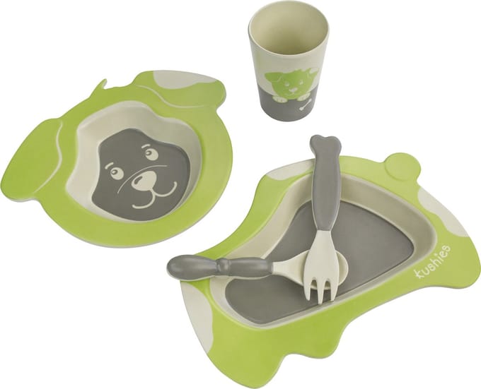 Kushies - Kinderservies - Babyservies - 5 delig - Eco - Duurzaam - Hond