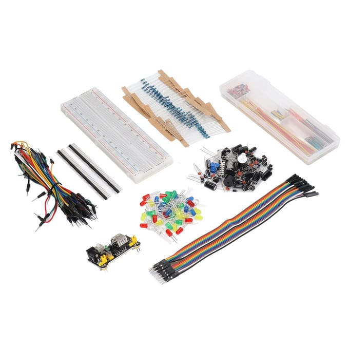 Kit de composants électroniques Starter Fun Assortiment avec 830 points de connexion Breadboard pour R3