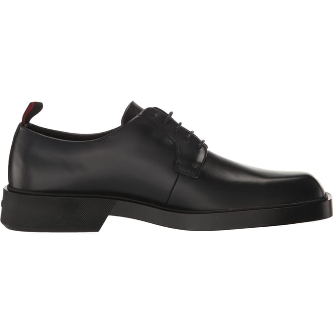 Hugo Heren Leren Platte Derby Schoenen (Zwart)