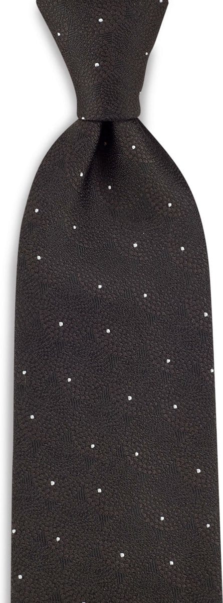We Love Ties - Stropdassen - Stropdas Dotted Hills - bruin / wit