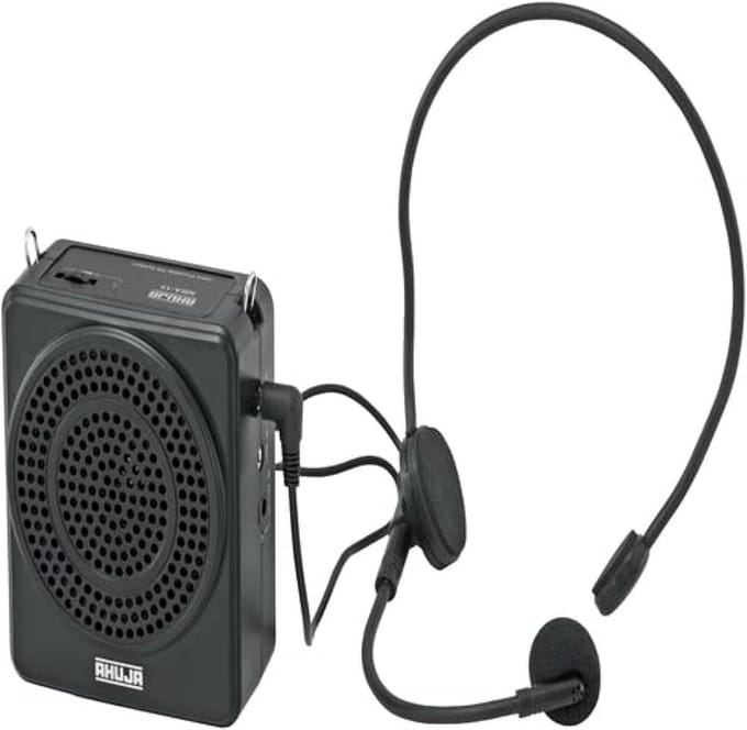 Draagbare Oplaadbare Mini Speaker met Nekband Microfoon Zwart