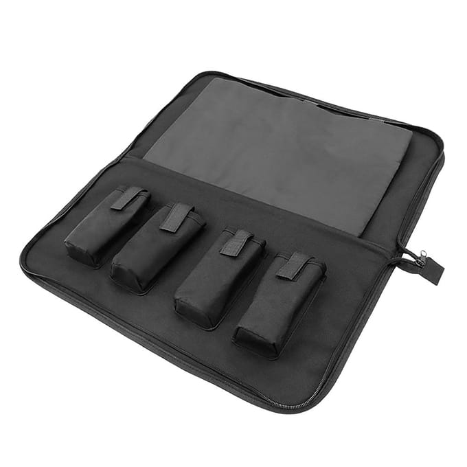 Alarmes de morsure de pêche, bâtons de pêche, ensemble échangiste avec sac à outils de pêche rembourré set 1 black
