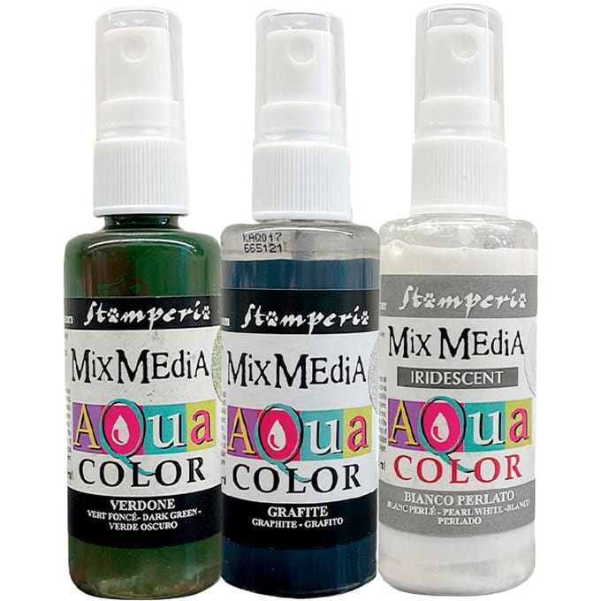 Stamperia Aquacolor "Gear up for Christmas", set van 3