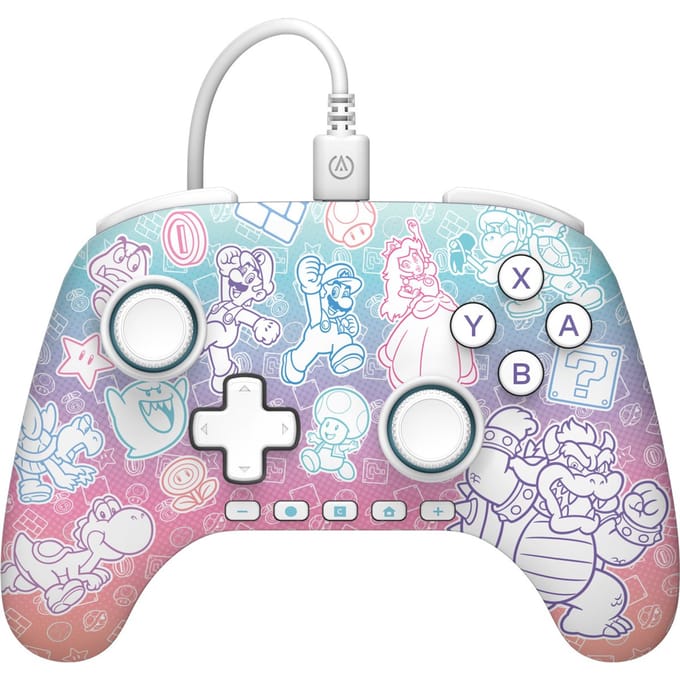 PowerA Bedrade Nintendo Switch Controller - Mushroom Kingdom - 3 M USB-kabel